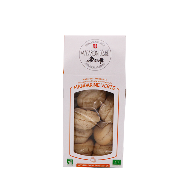 Macarons Artisanaux Mandarine Verte BIO